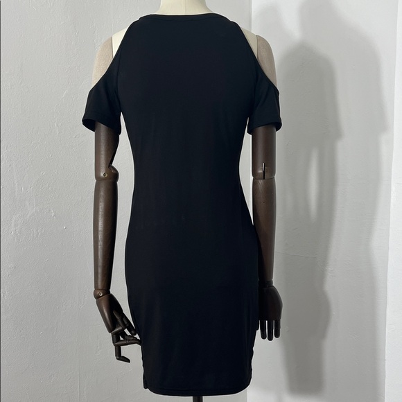 Bebe Black Cutout Shoulder Mini Dress - Picture 4 of 9
